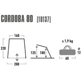 High Peak Cordoba 80, Telt aluminium/mørk grå