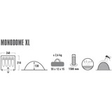High Peak Monodome XL, Telt Sort