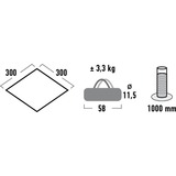 High Peak Tarp 1, Solsejl grå