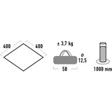 High Peak Tarp 2, Solsejl grå