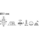 High Peak Tunnel telt Kite 2 Grøn/Rød