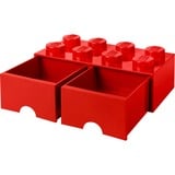 Room Copenhagen 8-Stud Storage Brick 2 DrawersRed Legetøjsopbevaringsboks Fritstående Rød Rød, Legetøjsopbevaringsboks, Rød, Fritstående, Monokromatisk, Rektangulær, Polypropylen (PP)