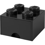 Room Copenhagen Brick Drawer (4 Knobs)Black Legetøjsopbevaringsboks Fritstående Sort Sort, Legetøjsopbevaringsboks, Sort, Fritstående, Monokromatisk, Rektangulær, Polypropylen (PP)