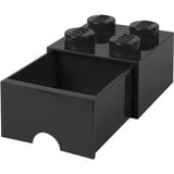 Room Copenhagen Brick Drawer (4 Knobs)Black Legetøjsopbevaringsboks Fritstående Sort Sort, Legetøjsopbevaringsboks, Sort, Fritstående, Monokromatisk, Rektangulær, Polypropylen (PP)