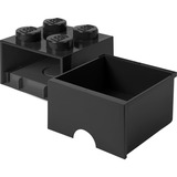 Room Copenhagen Brick Drawer (4 Knobs)Black Legetøjsopbevaringsboks Fritstående Sort Sort, Legetøjsopbevaringsboks, Sort, Fritstående, Monokromatisk, Rektangulær, Polypropylen (PP)
