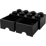 Room Copenhagen Brick Drawer (8 Knobs)Black Legetøjsopbevaringsboks Fritstående Sort Sort, Legetøjsopbevaringsboks, Sort, Fritstående, Monokromatisk, Rektangulær, Polypropylen (PP)