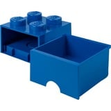 Room Copenhagen Desk Brick Drawer 4 KnobBlue Legetøjsopbevaringsboks Fritstående Blå Blå, Legetøjsopbevaringsboks, Blå, Fritstående, Monokromatisk, Rektangulær, Polypropylen (PP)