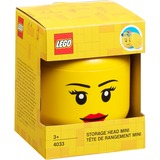 Room Copenhagen LEGO Storage Head "Girl", mini, Opbevaringsboks Gul