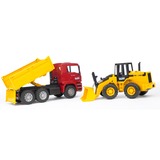 bruder Construction truck with articulated road loader legetøjsbil, Model køretøj 3 År, Syntetisk ABS, Flerfarvet