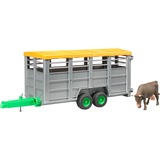 bruder Livestock trailer with 1 cow skalamodell dele og tilbehør, Model køretøj grå, 1:16, 3 År, Grøn, Grå