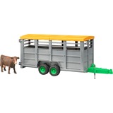 bruder Livestock trailer with 1 cow skalamodell dele og tilbehør, Model køretøj grå, 1:16, 3 År, Grøn, Grå