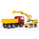 bruder MAN TGA Construction truck with Liebherr Excavator legetøjsbil, Model køretøj Rød/Gul, 3 År, Syntetisk ABS, Flerfarvet