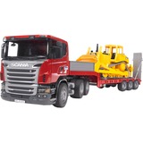 bruder SCANIA R-series Low loader truck, CAT Bulldozer legetøjsbil, Model køretøj CAT Bulldozer, 3 År, Flerfarvet