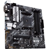 ASUS Prime B550M-A/CSM AMD B550 Stik AM4 micro ATX, Bundkort Sort/Sølv, AMD, Stik AM4, 3rd Generation AMD Ryzen™ 3, 3rd Generation AMD Ryzen 5, DDR4-SDRAM, 128 GB, DIMM