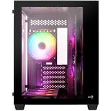 Aerocool Dryft Mini Mini Tower Sort, Towerkabinet Sort, Mini Tower, PC, Sort, ATX, micro ATX, Mini-ITX, SPCC, Hærdet glas, Spil