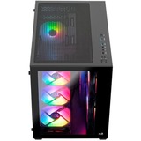 Aerocool Dryft Mini Mini Tower Sort, Towerkabinet Sort, Mini Tower, PC, Sort, ATX, micro ATX, Mini-ITX, SPCC, Hærdet glas, Spil
