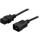 BlueWalker IEC-kabel C19/C20, Forlængerledning Sort