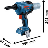 Bosch Batteridrevet nitpistol GRG 18V-16 C Professional solo, 18Volt, Nitte pistol Blå/Sort, Detail