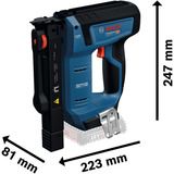 Bosch Batteridrevet træklammerpistol GTH 18V-14 Professional solo, 18Volt, Elektris hæftemaskine Blå/Sort
