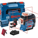 Bosch GLL 3-80 C Professional Linjeniveau 30 m 630 - 650 nm (< 10 mW), Kryds- & linjelaser Blå/Sort, 30 m, 0,2 mm/m, 4°, 120 m, 630 nm, Horisontal/vertikal