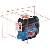 Bosch GLL 3-80 C Professional Linjeniveau 30 m 630 - 650 nm (< 10 mW), Kryds- & linjelaser Blå/Sort, 30 m, 0,2 mm/m, 4°, 120 m, 630 nm, Horisontal/vertikal