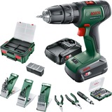 Bosch Universal Impact 18V 1450 rpm Nøglefri 1,3 kg Grøn, Bore-/ skruemaskine Grøn/Sort, Pistolgreb boremaskine, Nøglefri, Grøn, 1 cm, 1450 rpm, 3 cm