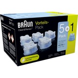 Braun CCR5 + 1 Tilbehør Til Barbermaskiner, Patron Blå, Plast, Irland, geschikt voor alle Braun Clean&Charge reinigingsstations, 1,19 kg, 135 mm