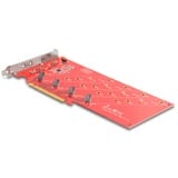DeLOCK PCI Express x16 kort til 4x intern NVMe M.2 Key, Interface card 