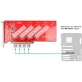 DeLOCK PCI Express x16 kort til 4x intern NVMe M.2 Key, Interface card 