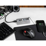 DeLOCK USB 10 Gbps hub med 4 USB Type-A porte + 1 hurtigopladningsport, USB hub grå