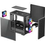 DeepCool MATREXX 40 3FS Micro Tower Sort, Towerkabinet Sort, Micro Tower, PC, Sort, micro ATX, Mini-ITX, Acrylonitrilbutadienstyren, SPCC, Hærdet glas, Spil