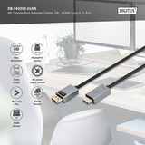 Digitus DB-340202-018-S, Kabel Sort