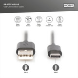 Digitus USB 3.2 Gen 1 tilslutningskabel USB-A > USB-C Sort