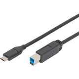 Digitus USB 3.2 Gen 1 tilslutningskabel USB-C > USB-B Sort