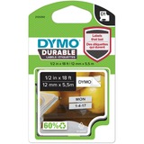 Dymo D1 - Durable - Sort på hvidt - 12mm x 5.5m, Tape Sort på hvid, Flerfarvet, Vinyl, Belgien, -40 - 80 °C, DYMO