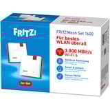 FRITZ! 20003112 Mesh Wi-Fi-systemer, Repeater Hvid/grå, Mesh Set 20003112, Rød, Hvid, Intern, Mesh-system, System, Dual-band (2,4 GHz / 5 GHz), Wi-Fi 6 (802.11ax)