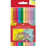 Faber-Castell 155312 filtpen Fin Flerfarvet 10 stk Fin, 10 farver, Flerfarvet, Flerfarvet, Trekant, Børn
