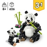 LEGO Creator Vilde dyr: Pandafamilie, Bygge legetøj Byggesæt, 8 År, Plast, 626 stk, 814 g