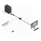 Lindy DisplayPort 1.2 til DVI-D basisadapter Sort