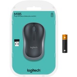 Logitech LGT-M185B Mus Blå, Ambidextrous, Optisk, RF trådløst, 1000 dpi, Sort, Blå, Detail