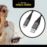 Otterbox USB 2.0 kabel, USB-A stik > USB-C stik Sort