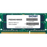 Patriot 4GB PC3-12800 hukommelsesmodul 1 x 4 GB DDR3 1600 Mhz 4 GB, 1 x 4 GB, DDR3, 1600 Mhz, 204-pin SO-DIMM