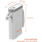 Peach PE110 etiketprinter Direkte termisk 203 x 203 dpi 60 mm/sek. Trådløs Bluetooth Blå, Direkte termisk, 203 x 203 dpi, 60 mm/sek., Trådløs, Blå