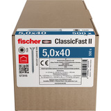 fischer Spånpladeskrue ClassicFast II 5,0x40 forsænket TX 