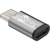 goobay 56635 kabel kønsskifter USB-C USB 2.0 Micro-Buchse (Typ B) Sort, Adapter grå, USB-C, USB 2.0 Micro-Buchse (Typ B), Sort