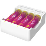 Ansmann Lithium-oplader Pure Power Set 4× Mignon AA genopladelige batterier og opladningsmodul Hvid/multi farvet