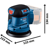 Bosch Batteridrevet excentersliber GEX 185-LI Professional solo, 18Volt, Tilfældige rystepudser Blå/Sort