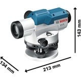 Bosch GOL 32 D Professional, Lydstyrkejustering Blå, IP54, 1,5 kg