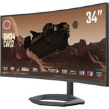 Cooler Master GM34-CWQ2, Gaming Skærm Sort