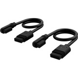Corsair iCUE LINK slankt kabel, 200mm, 90° vinklet Sort